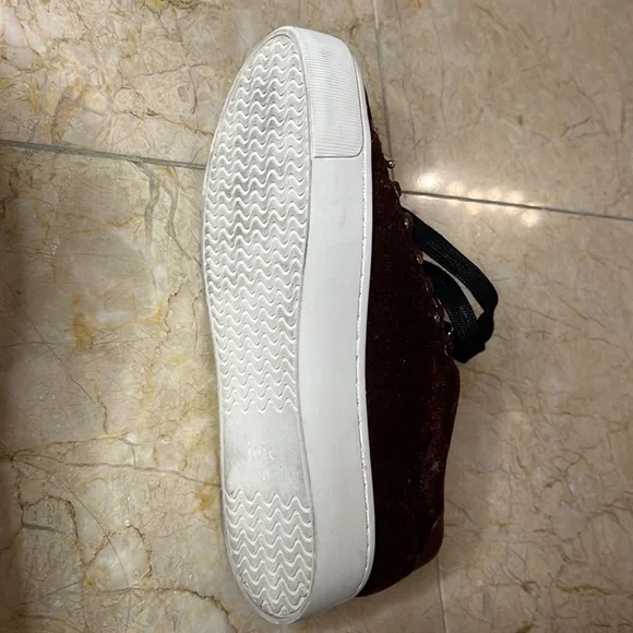 Joie Women's Size 8.5 US Rosewood Velvet Handan Platform Sneaker MSRP $228 - Picture 4 of 5